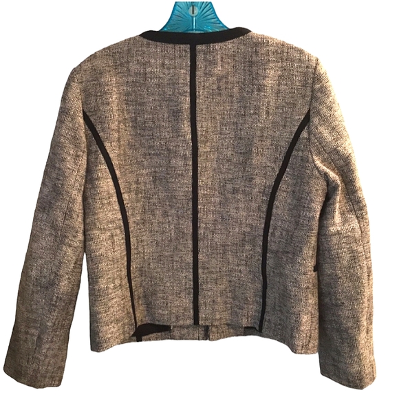 🎈J. Crew lined suit jacket, size 10. Navy and grey. - Picture 2 of 10